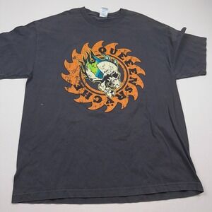 Vintage Y2K Queensryche T-Shirt Men's XL Black Band Tour Graphic 2 Sided Skull